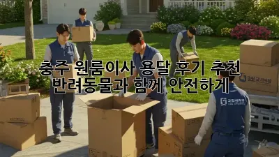 충주 원룸이사 용달 후기 추천: 반려동물과 함께 안전하게!